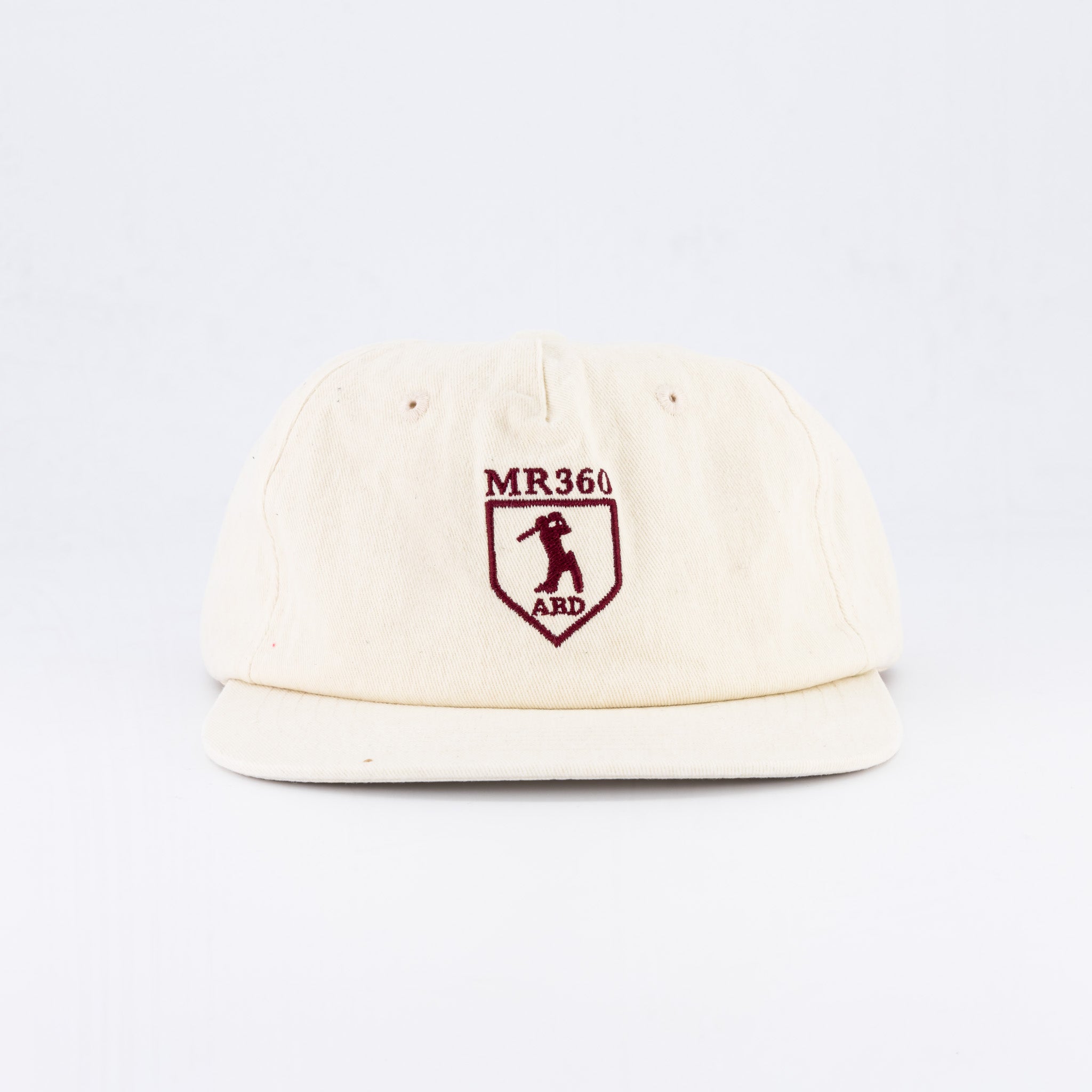AB de Villiers 360 Crest Traditional Cap Plain Ivory